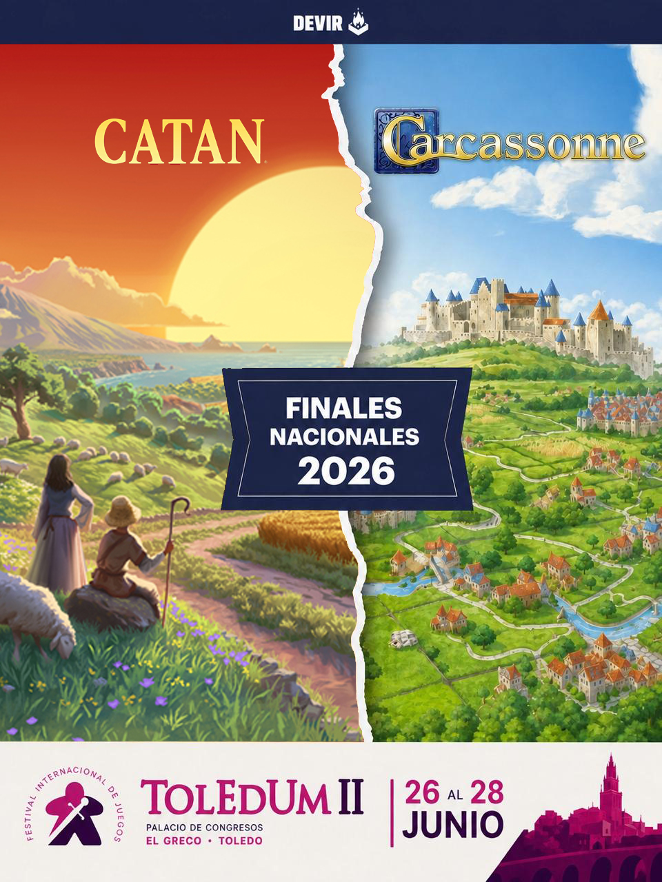 Finales nacionales 2026 de Catan y Carcassonne en Toledum II